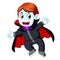 Funny cartoon little vampire