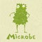 Funny cartoon microbe