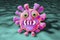 Funny cartoon microbe