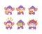 Funny cartoon monkey emotion stickers