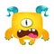 Funny cartoon monster. Vector Halloween illustration