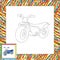 Funny cartoon motorcycle. Coloring book for kids