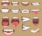 Funny Cartoon mouths set