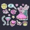 Funny cartoon princess mouse and mouse Prince. Dream big. Motivation. Cartoon character illustration for game, book, t
