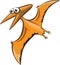 Funny cartoon pterodactyl