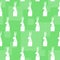Funny cartoon rabbits. Abstract geometric seamless pattern background