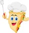 Funny cartoon sandwich chef character