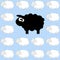 Funny cartoon sheep pattern, animal wallpaper concept, diversity concept