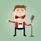 Funny cartoon singer