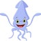 Funny cartoon squid