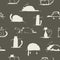 Funny cats sketch, seamless pattern for your