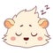 Funny cavy with eyes closed, asleep emoticons - Sleeping Face Emoji