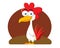 Funny Chicken Cartoon Character