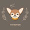 Funny chihuahua vector illustration. Cute cartoon portrait of a dog.