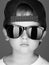 Funny child. little boy in sunglasses