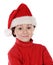 Funny child wiht Xmas hat