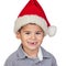 Funny child wiht Xmas hat