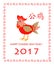 Funny childish applique for Chinese New Year with rooster