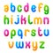 Funny Children Alphabet and Bright Balloon Font Vector Set