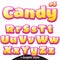 Funny children\'s candy letters set. Latin uppercase and lowercase