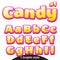 Funny children\'s candy letters set. Latin uppercase and lowercase