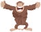 Funny chimpanzee ape cartoon animal character
