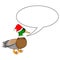 A funny Christmas duck with a speech bubble