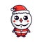 Funny Christmas sticker circus snowman. transparent background version available