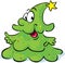 Funny Christmas tree smiling - vector