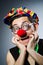 Funny clown against