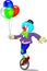 Funny clown cartoon