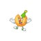 Funny Clown chinese fortune cookie cartoon character mascot design