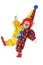 Funny clown with colorful costume