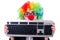 Funny clown with keyboard