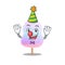 Funny Clown rainbow cotton candy cartoon character mascot design