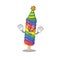 Funny Clown rainbow ice cream cartoon character mascot design