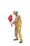 The funny clown on white background