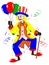 Funny clowns cheer up