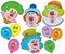 Funny clowns collection