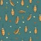 Funny cockroaches, seamless pattern for your design