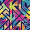 Funny colored geometric seamless pattern