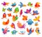 Funny colorful birdies