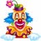 Funny and colorful clown