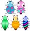 Funny Colorful Cute Little Bugs