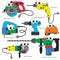 Funny Colorful Rainbow Power Tools