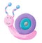Funny colorful snail