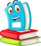 Funny Colorful Three Books Cartoon