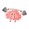 Funny concentration brain training with a barbell