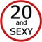 Funny concept of traffic or road sign with age value