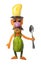 Funny cook made of vegetables